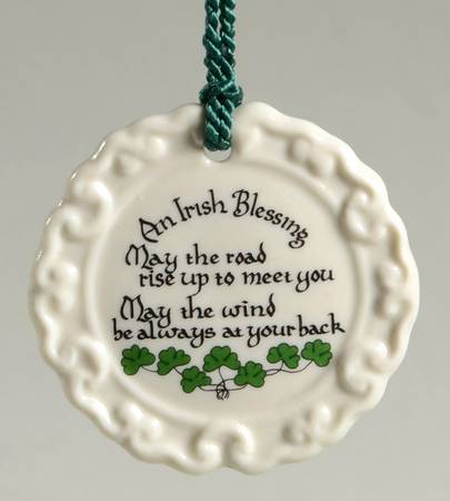 Belleek Christmas Ornament Irish Blessing - No Box