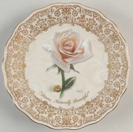 Remembering Englands Rose-Plate Diana, Naturally Beautiful - No Box