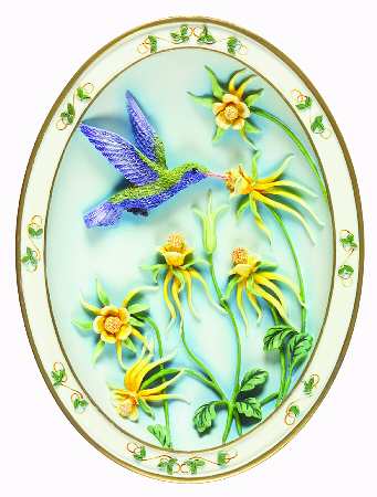 Whispers On The Wind-Plate Broad Billed Hummingbird - No Box
