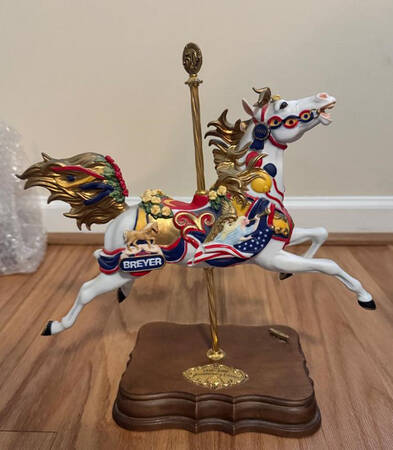 Breyer Porcelain Horse-Figurine 50th Ann.Carousel W/ Music Box - With Box