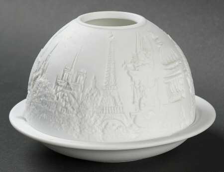 Bernardaud Lithophane Candle Votive Paris By Night - Boxed