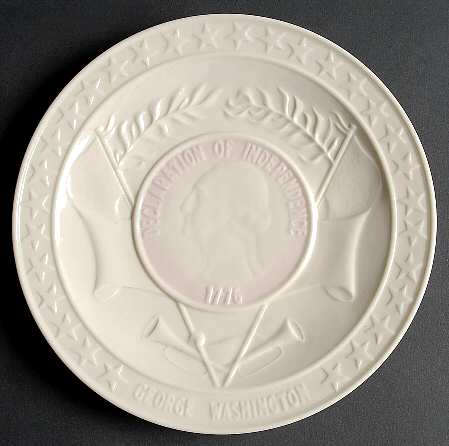 American Bicentennial Plate George Washington - With Box