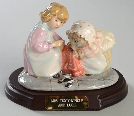 Beatrix Potter Annual Tableau Figurine Mrs. Tiggy-Winkle And Lucie-Bp9d - No Box