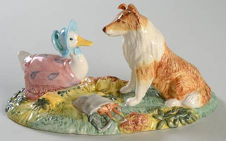 Beatrix Potter Annual Tableau Figurine Kep & Jemima-Bp11b - No Box