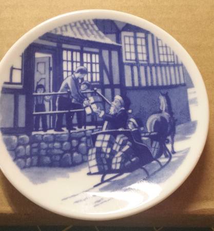 Christmas Plaquette Santa With Presents - Boxed