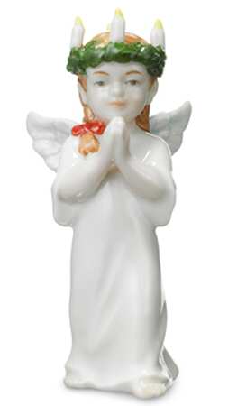 Annual Little Angels Girl With Lucia Wreath - Boxed