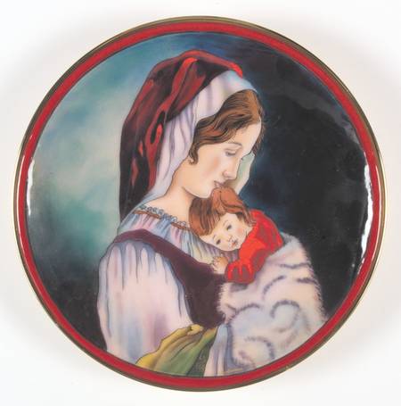 John-Paul Loup Mothers Day Plate Mother And Child - No Box