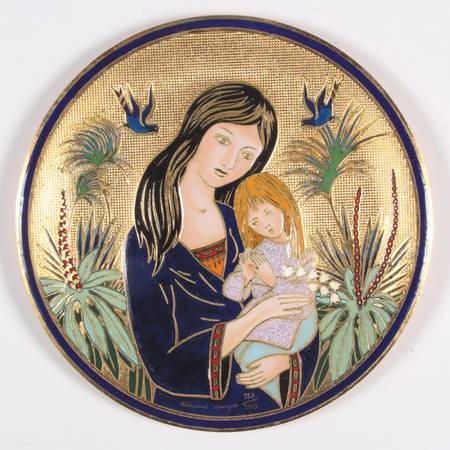John-Paul Loup Mothers Day Plate Mother And Child - With Box