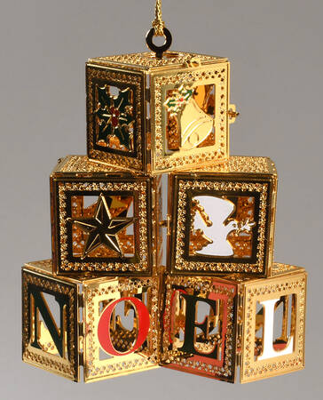 Baldwin Christmas Ornament Noel Letter Blocks - Boxed