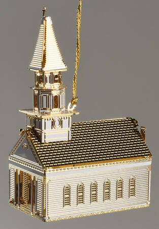 Baldwin Christmas Ornament New England Church - Boxed