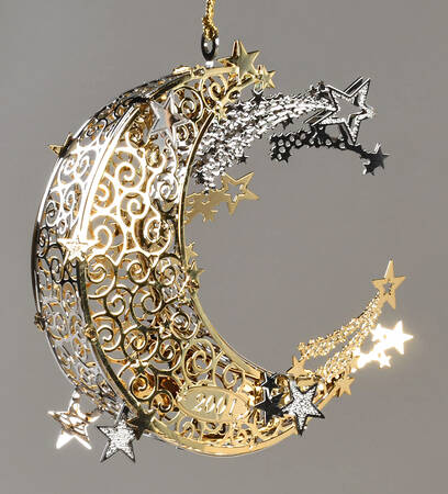 Baldwin Christmas Ornament Crescent Moon - Boxed
