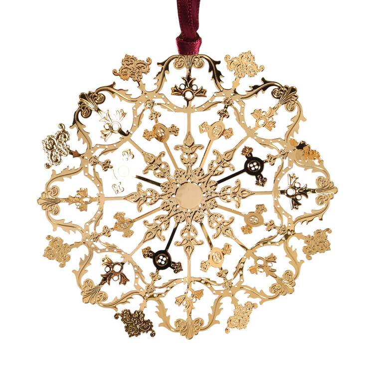 Baldwin Christmas Ornament Chamonix Ice Flower - No Box