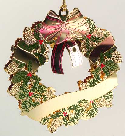Baldwin Christmas Ornament Wreath - No Box