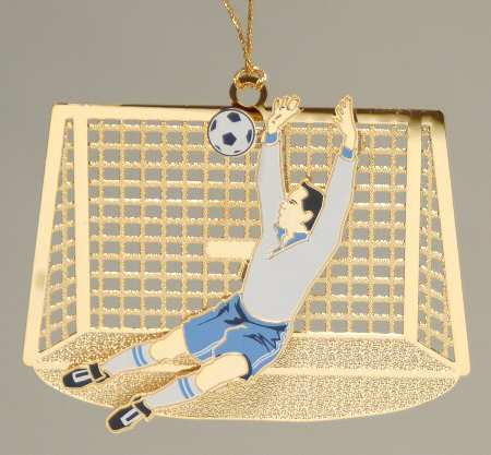Baldwin Christmas Ornament Soccer Goalie W/Net - No Box