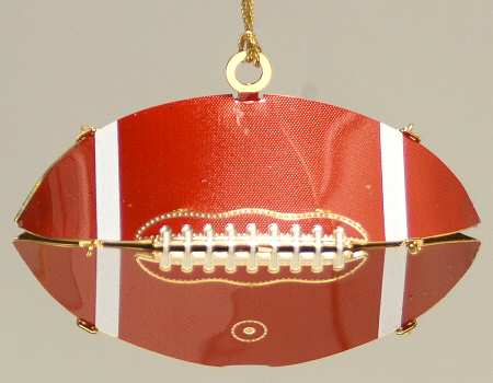 Baldwin Christmas Ornament 3d Football - Boxed