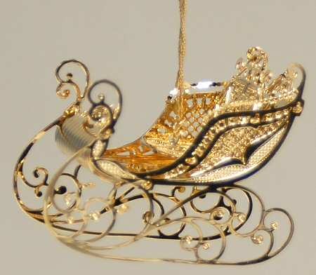 Baldwin Christmas Ornament Victorian Sleigh - No Box