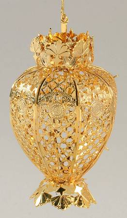 Baldwin Christmas Ornament Large Elegant Filigree Egg  - Boxed