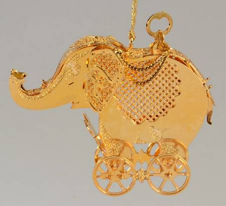 Baldwin Christmas Ornament Antique Elephant - Boxed