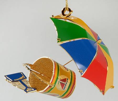 Baldwin Christmas Ornament Beach Umbrella - Boxed
