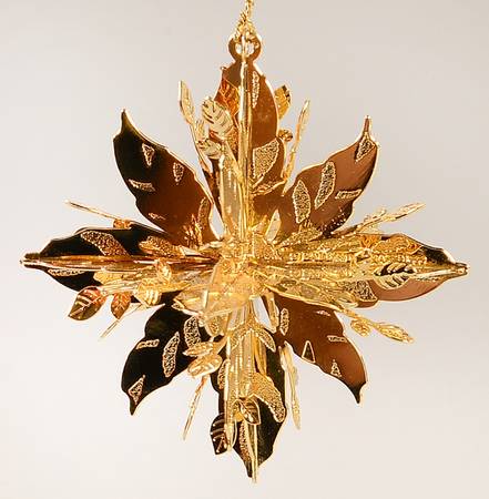 Baldwin Christmas Ornament Poinsettia Snowflake - Boxed