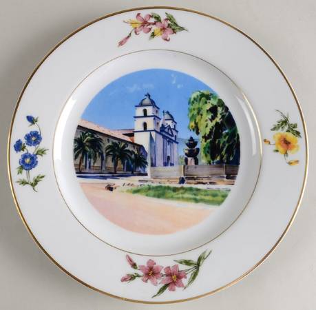 Bauscher Plates Mission Santa Barbara-1786 - No Box by Bauscher Weiden