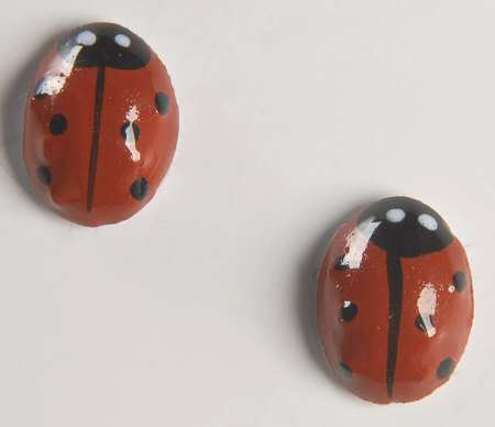 Belleek Jewelry Ladybird Earrings - No Box