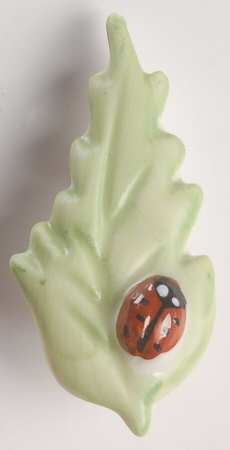 Belleek Jewelry Ladybird Leaf Brooch - No Box