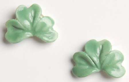 Belleek Jewelry Shamrock Earrings/Grn - Boxed
