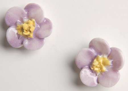 Belleek Jewelry Wild Rose Earrings/Pink - No Box