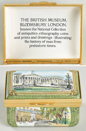 Bilston and Battersea Enamel Box The British Museum Box - Boxed