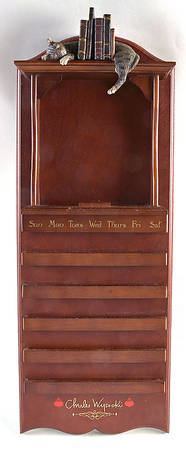 Charles Wysocki's Purr-Fect Year Wooden Display - Display Rack Wood