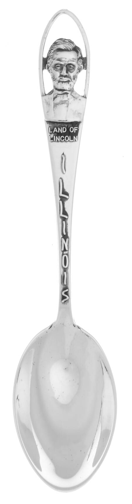 Souvenir Spoon Land Of Lincoln; Illinois - No Box by Bates & Klinke Inc
