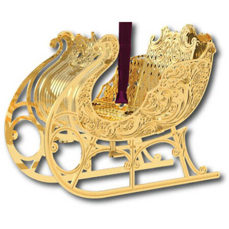 Christmas Ornaments Holiday Sleigh 3d - No Box 42