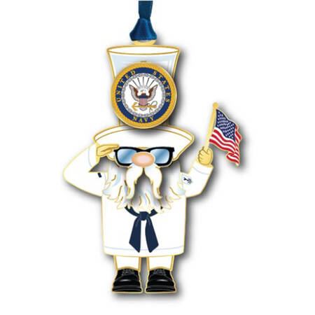 Military Ornaments U.S. Navy Gnome - Boxed