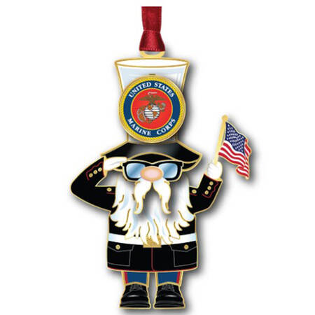 Military Ornaments U.S. Marine Corps Gnome - Boxed