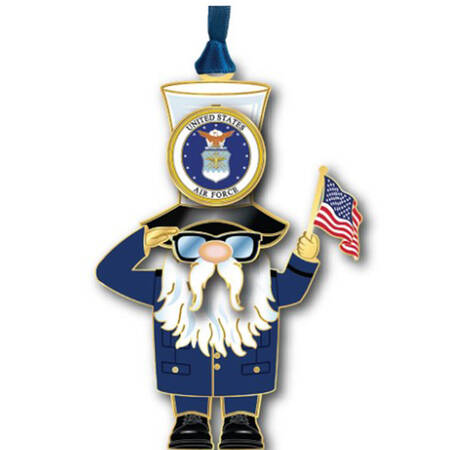 Military Ornaments U.S. Air Force Gnome - With Box