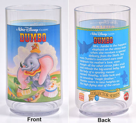 Disney Movies Acrylic Glassware Dumbo - No Box