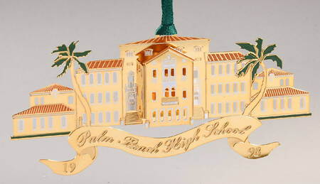 West Palm Beach Garden Club;Historical Ornaments Palm Beach High School - No Box