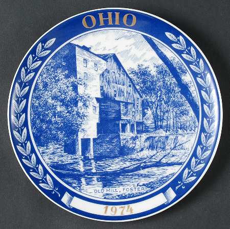 Ohio Annual Plates Old Mill Foster - Boxed