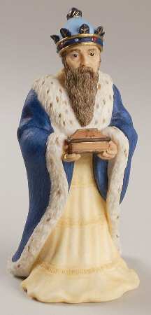 Nativity-Coalport Wiseman With Blue Crown - Boxed