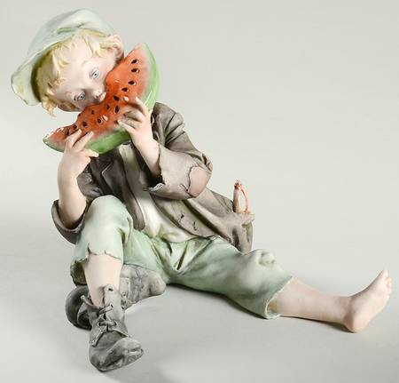 Cappe Figurines Scugnizzo-Street Urchin With Watermelon - No Box