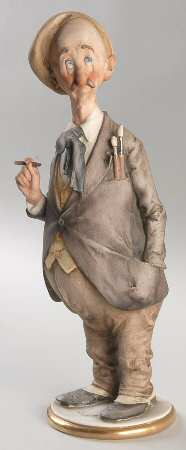 Cappe Figurines Artist Holding Cigar - No Box