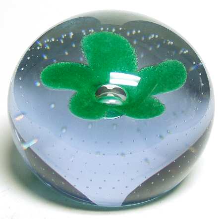 Caithness Paperweight Pop Flowers Green - Boxed