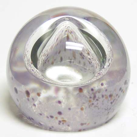 Caithness Paperweight Grace Round Lilac - Boxed