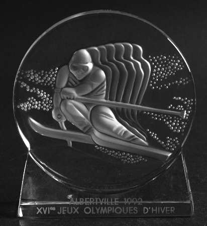 Lalique Figurines & Paperweights Albertville Olympic - Slalom - Boxed