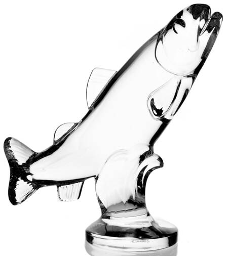 Cristal de Sevres Figurines Jumping Trout - No Box