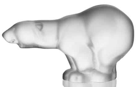Cristal de Sevres Figurines Polar Bear-Frosted - Boxed