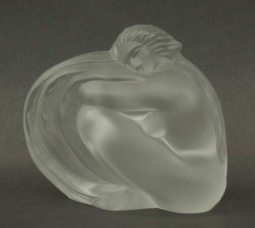 Cristal de Sevres Figurines Nude Meditating - No Box