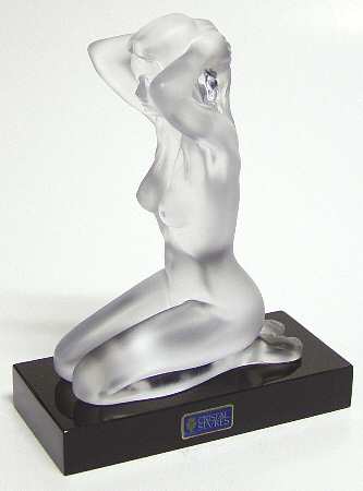 Cristal de Sevres Figurines Ondine-Kneeling Nude - No Box