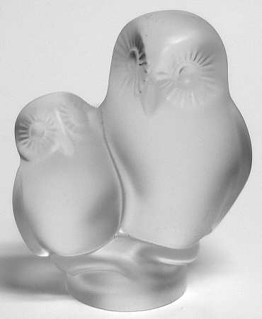 Cristal de Sevres Figurines Owl-Pair - No Box